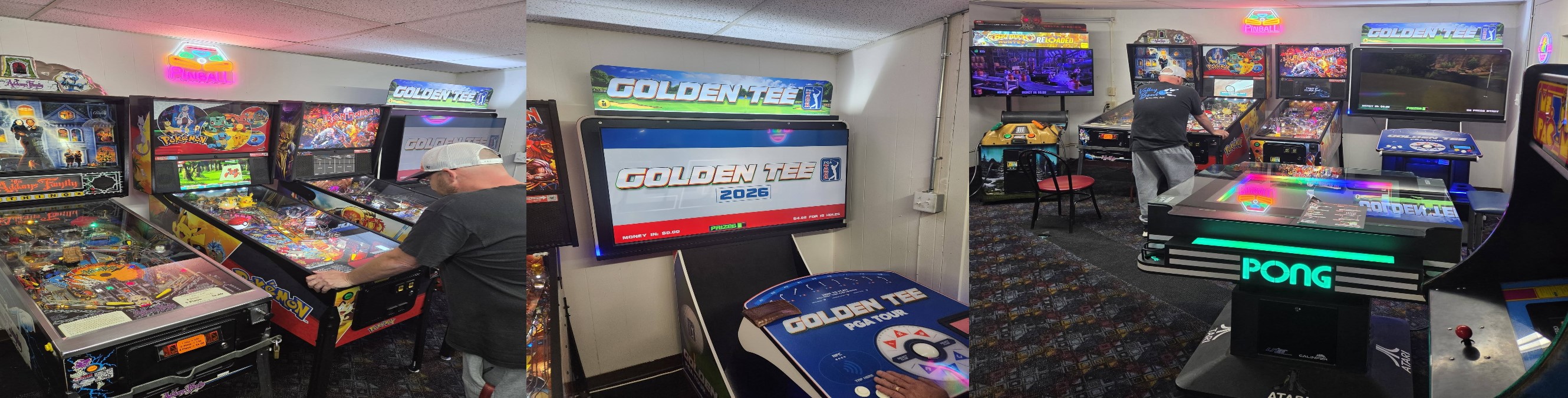 PINBALL - GOLDEN TEE - BUCK HUNTER